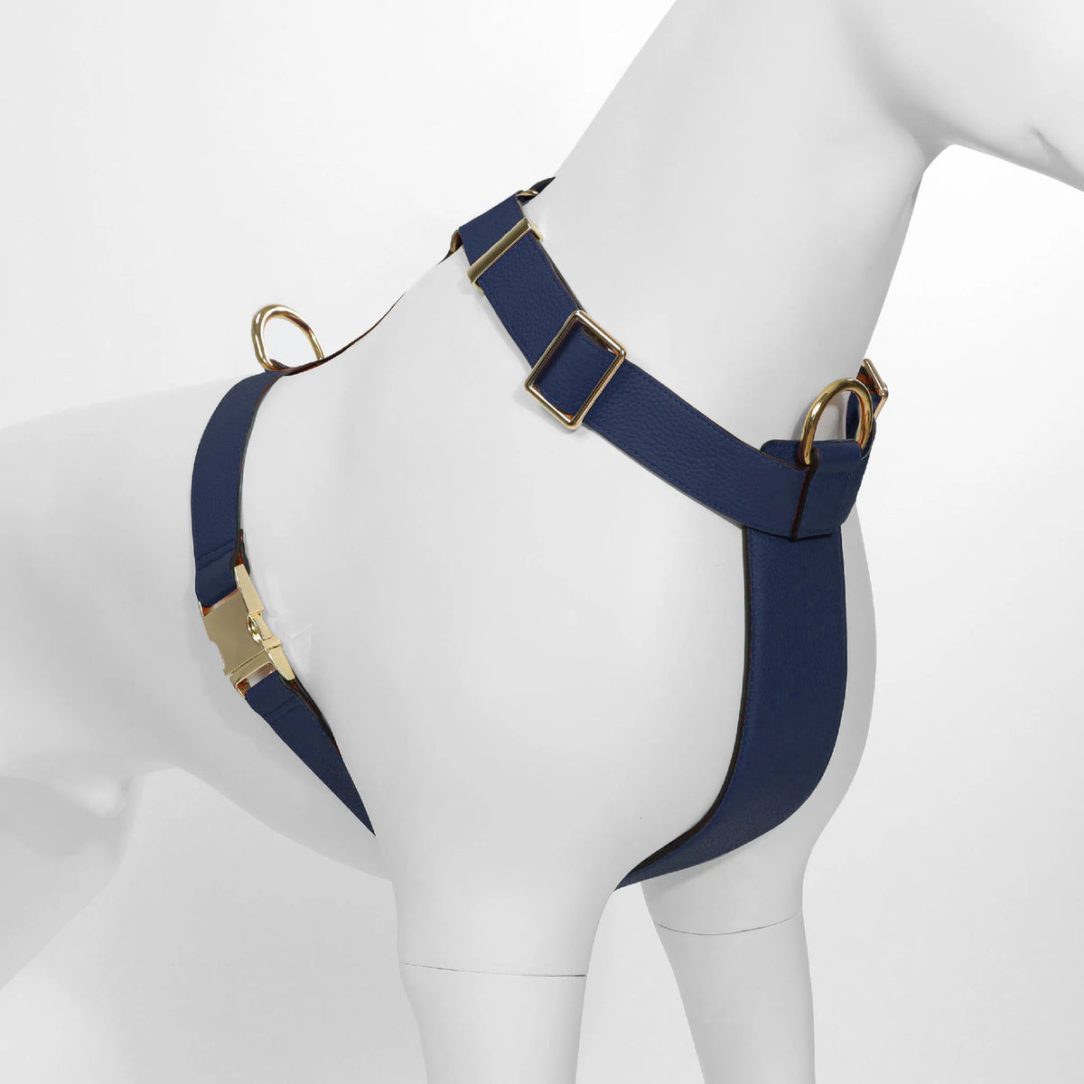 Furri Tell Handmade Leather Dog Harness - Blue